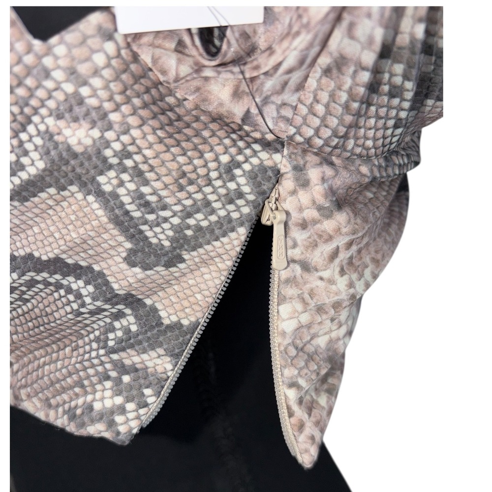 Zimmermann Corsage Pleat Bodice Python Print Wrap… - image 6